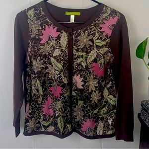 Beautiful Sigrid Olsen silk cardigan M